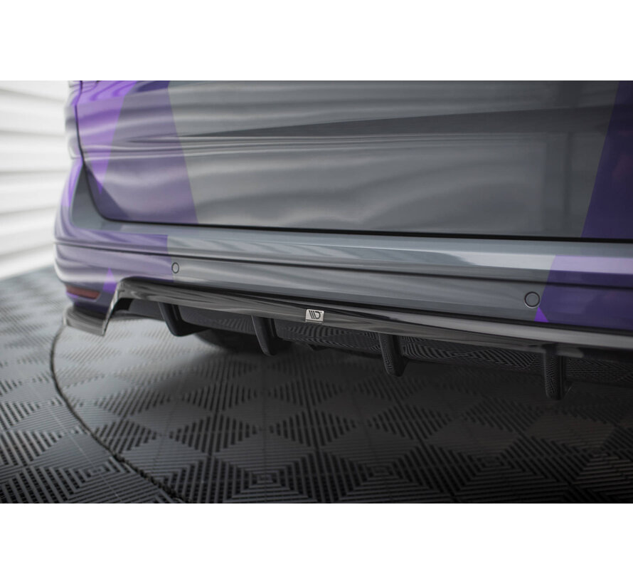 Maxton Design Central Rear Splitter (with vertical bars) Volkswagen Multivan T7