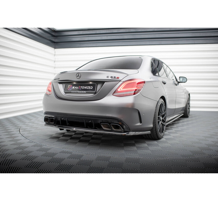 Maxton Design Central Rear Splitter (with vertical bars) Mercedes-AMG C63 Sedan / Estate W205 Facelift