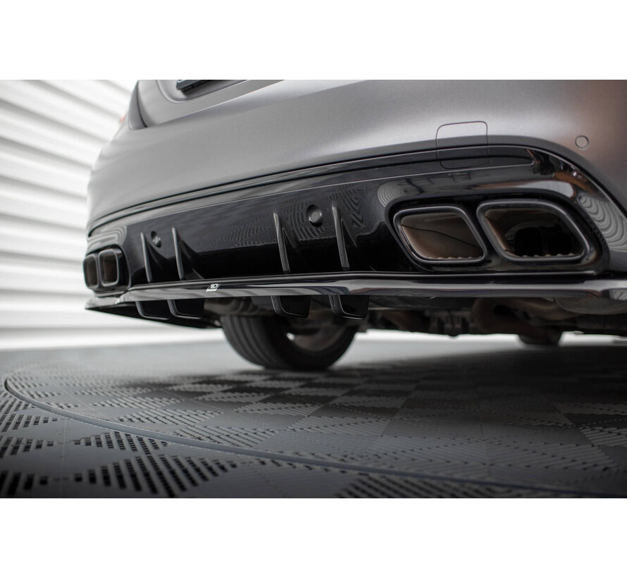 Maxton Design Central Rear Splitter (with vertical bars) Mercedes-AMG C63 Sedan / Estate W205 Facelift