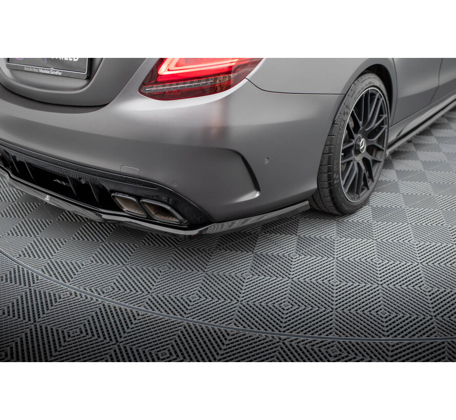 Maxton Design Central Rear Splitter (with vertical bars) Mercedes-AMG C63 Sedan / Estate W205 Facelift