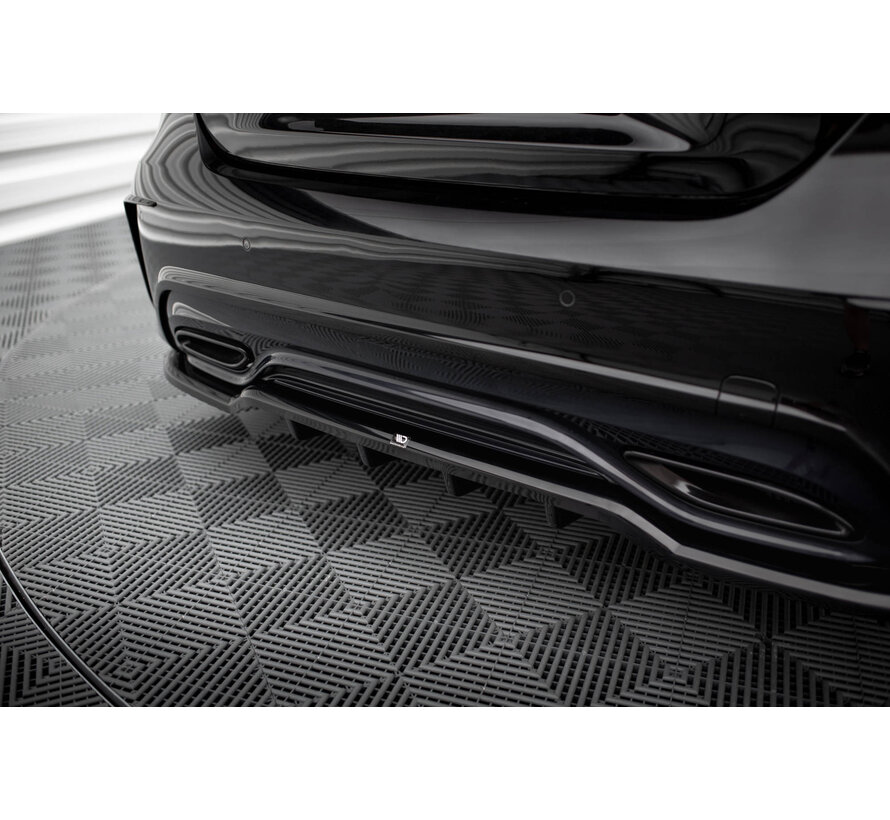 Maxton Design Central Rear Splitter (with vertical bars) Mercedes-Benz A AMG-Line W176 Facelif