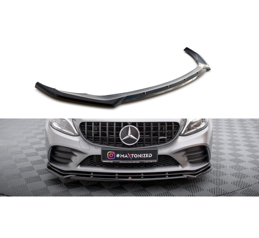 Maxton Design Front Splitter V.2 Mercedes-AMG C43 Coupe / Sedan C205 / W205 Facelift