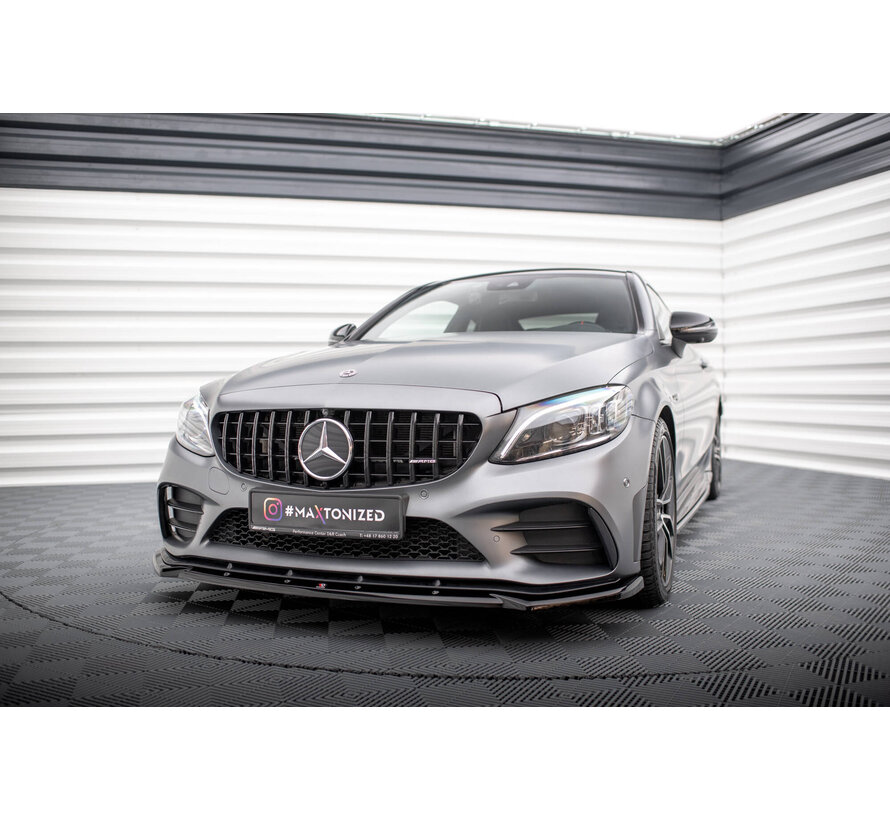 Maxton Design Front Splitter V.2 Mercedes-AMG C43 Coupe / Sedan C205 / W205 Facelift