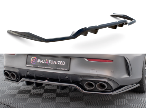 Maxton Design Maxton Design Central Rear Splitter (with vertical bars) Mercedes-AMG C43 Coupe C205 Facelift