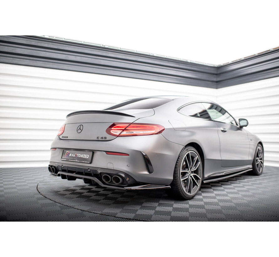 Maxton Design Central Rear Splitter (with vertical bars) Mercedes-AMG C43 Coupe C205 Facelift