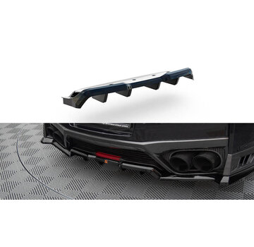 Maxton Design Maxton Design Central Rear Splitter (with vertical bars) Nissan GTR R35 Facelift