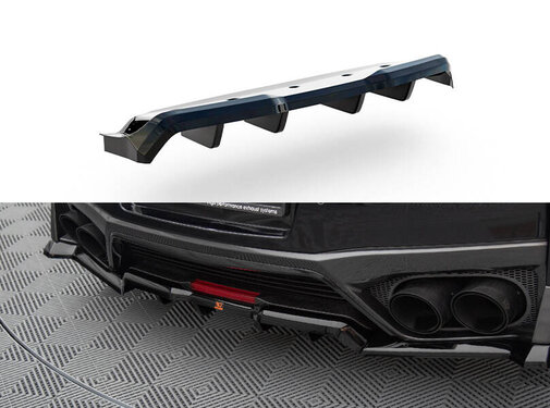 Maxton Design Maxton Design Central Rear Splitter (with vertical bars) Nissan GTR R35 Facelift