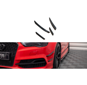 Maxton Design Maxton Design Front Bumper Wings (Canards) Audi S3 / A3 S-Line 8V Sedan / Cabrio