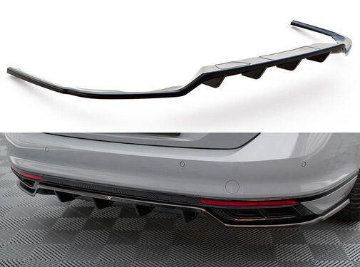 Maxton Design Maxton Design Central Rear Splitter (with vertical bars) Volkswagen Passat R-Line B8 Facelift
