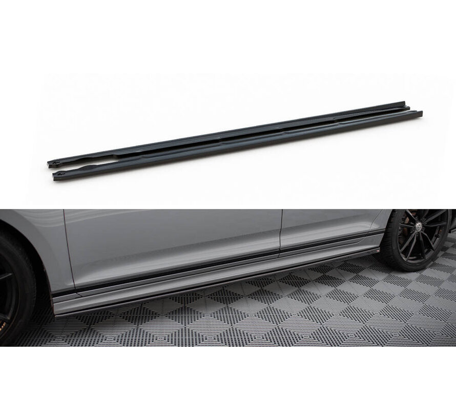 Maxton Design Side Skirts Diffusers Volkswagen Passat R-Line B8 Facelift