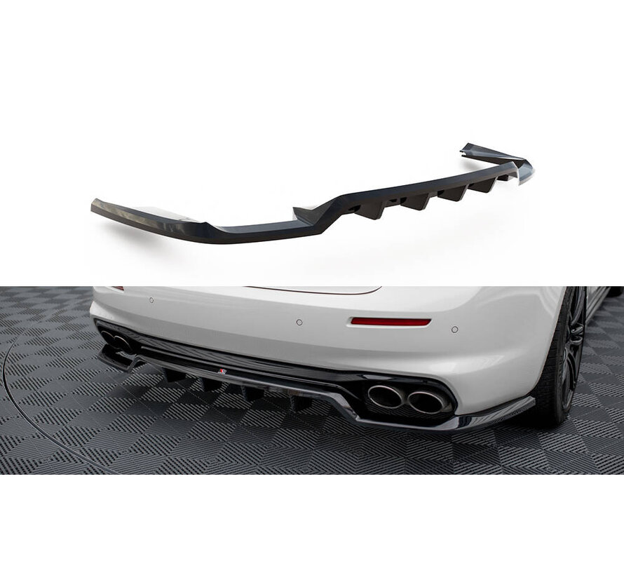 Maxton Design Central Rear Splitter (with vertical bars) Maserati Ghibli Mk3 Facelift