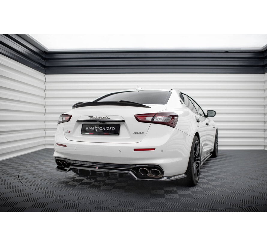 Maxton Design Central Rear Splitter (with vertical bars) Maserati Ghibli Mk3 Facelift