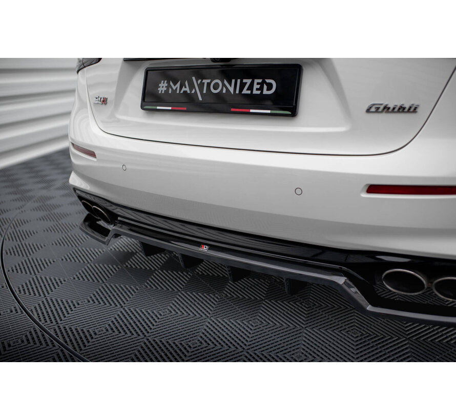 Maxton Design Central Rear Splitter (with vertical bars) Maserati Ghibli Mk3 Facelift