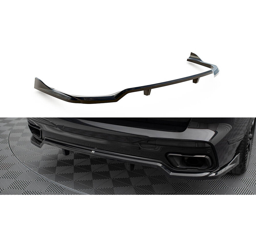 Maxton Design Central Rear Splitter (with vertical bars) BMW X7 M-Pack G07 Facelift