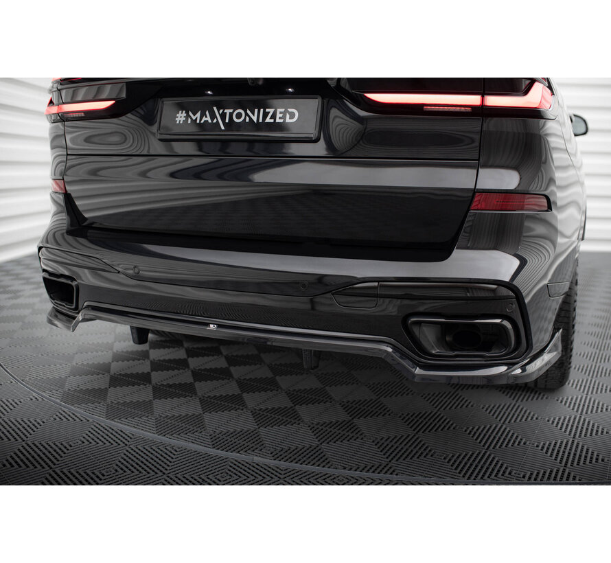 Maxton Design Central Rear Splitter (with vertical bars) BMW X7 M-Pack G07 Facelift