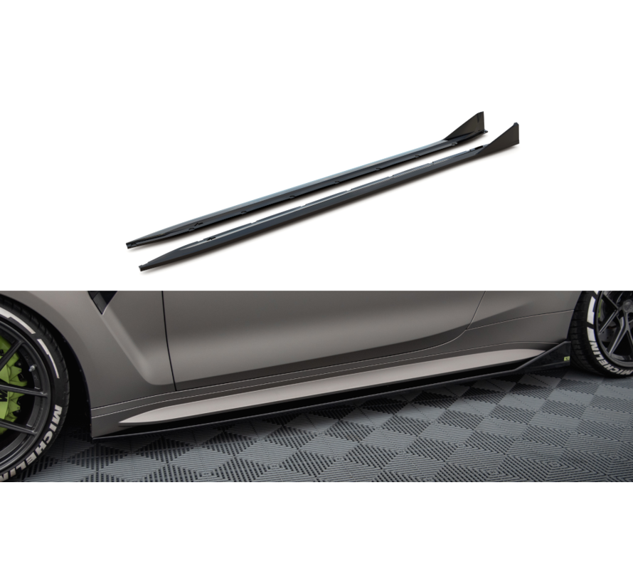 Maxton Design Side Skirts Diffusers V.3 CSL Look BMW M4 G82