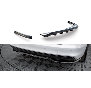 Maxton Design Maxton Design Central Rear Splitter (with vertical bars) Audi A4 Competition B8 Facelift