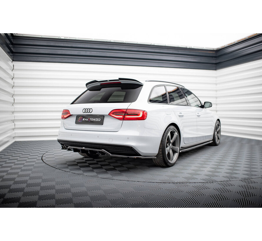 Maxton Design Central Rear Splitter (with vertical bars) Audi A4 Competition B8 Facelift