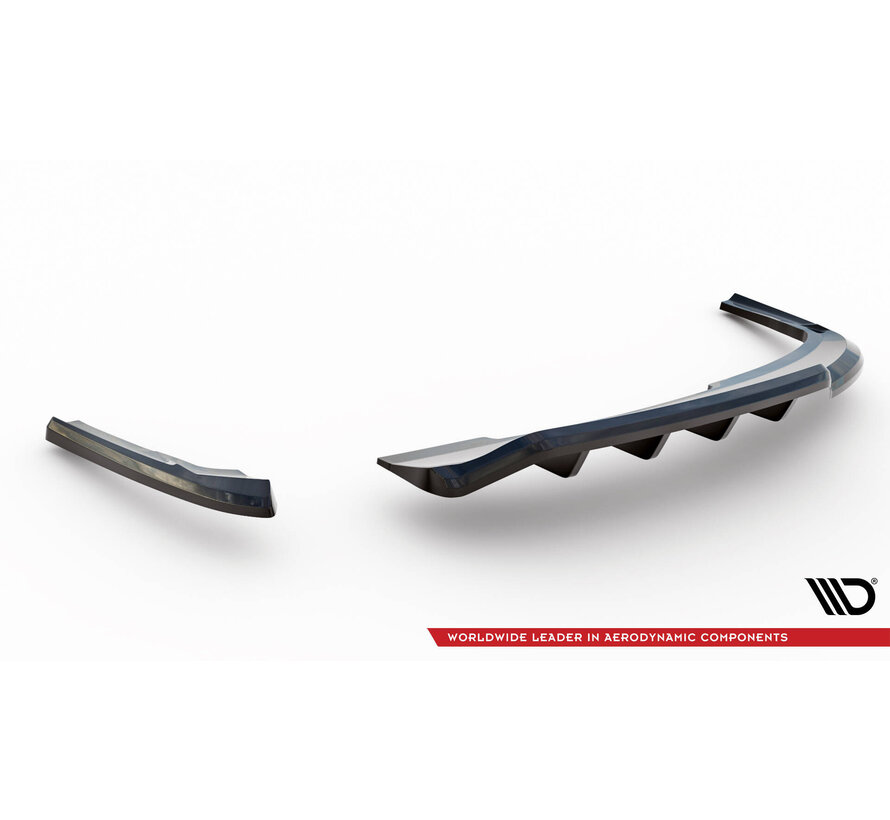 Maxton Design Central Rear Splitter (with vertical bars) Audi A4 Competition B8 Facelift