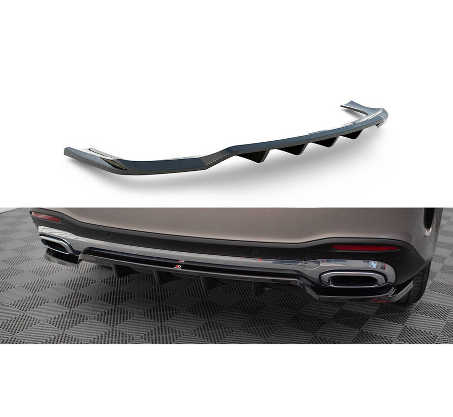 Maxton Design Central Rear Splitter (with vertical bars) Mercedes-Benz GLE SUV AMG-Line W167
