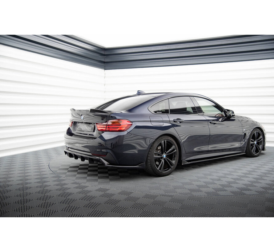 Maxton Design Central Rear Splitter (with vertical bars) BMW 4 Gran Coupe M-Pack F36