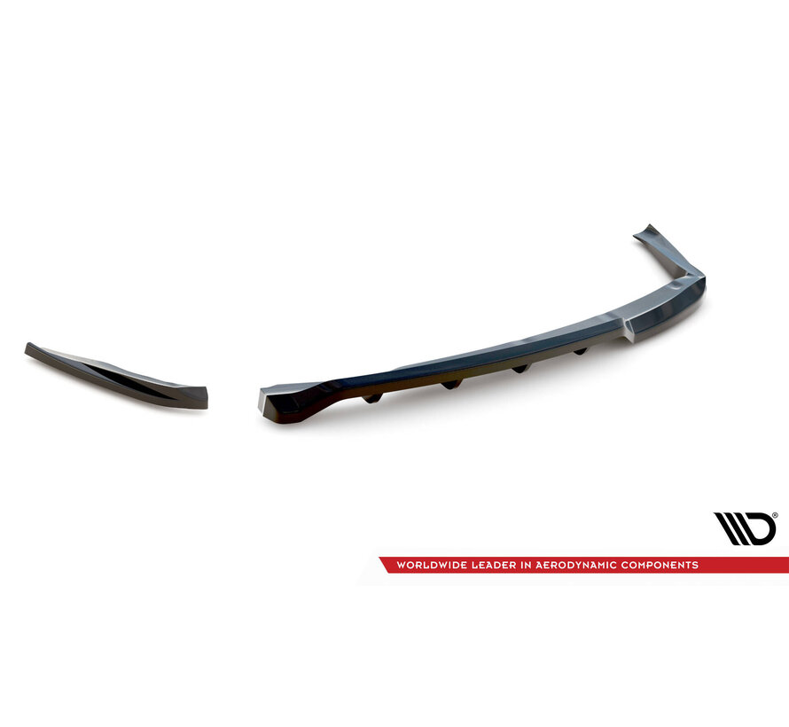 Maxton Design Central Rear Splitter (with vertical bars) BMW 1 M-Pack E87 Facelift