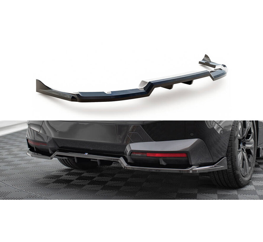 Maxton Design Central Rear Splitter (with vertical bars) BMW iX M-Pack i20