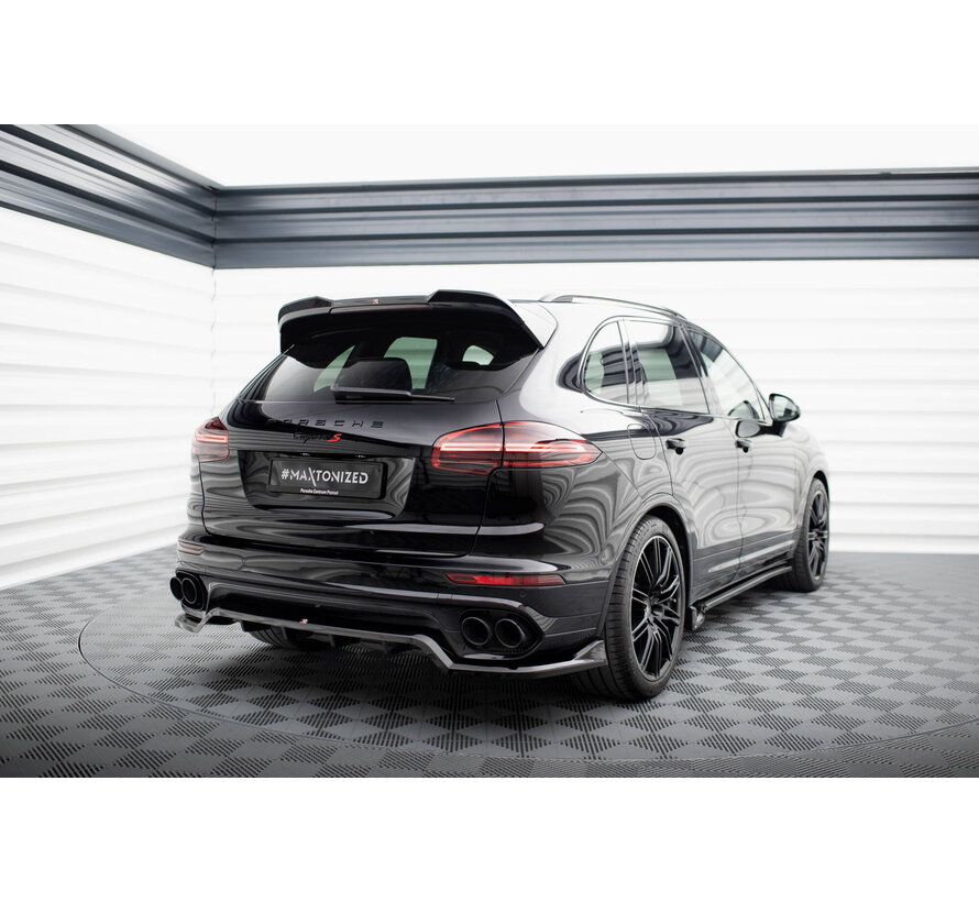 Maxton Design Central Rear Splitter (with vertical bars) Porsche Cayenne Mk2 Facelift