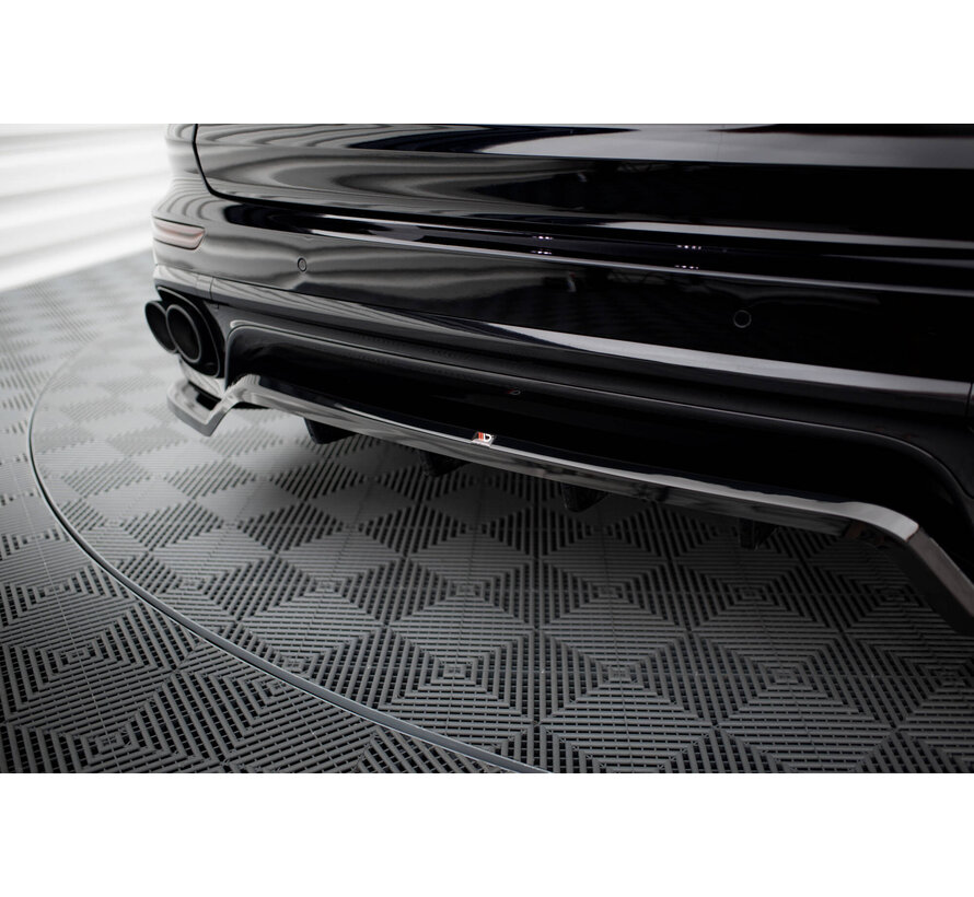 Maxton Design Central Rear Splitter (with vertical bars) Porsche Cayenne Mk2 Facelift