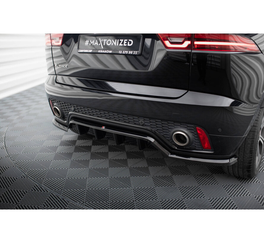 Maxton Design Central Rear Splitter (with vertical bars) Jaguar E-Pace R-Dynamic Mk1