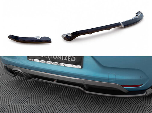 Maxton Design Maxton Design Central Rear Splitter (with vertical bars) Renault Clio R.S. Line Mk5