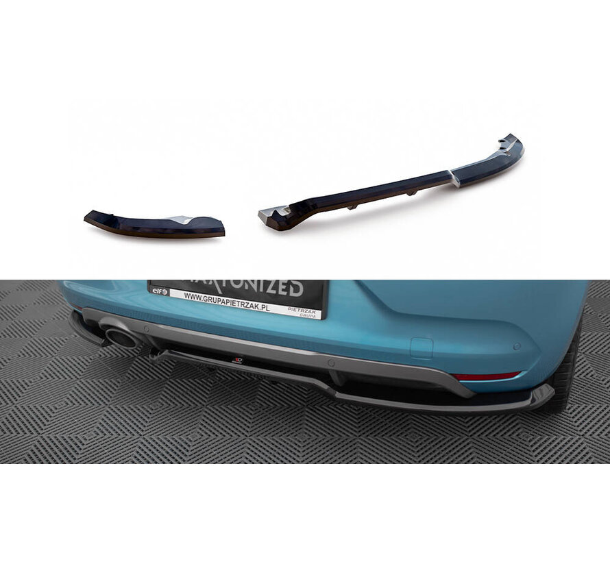 Maxton Design Central Rear Splitter (with vertical bars) Renault Clio R.S. Line Mk5