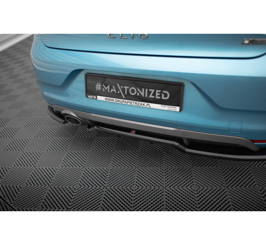Maxton Design Central Rear Splitter (with vertical bars) Renault Clio R.S. Line Mk5