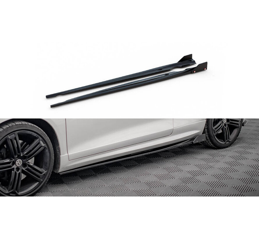 Maxton Design Side Skirts Diffusers V.2 + Flaps Volkswagen Scirocco R Mk3