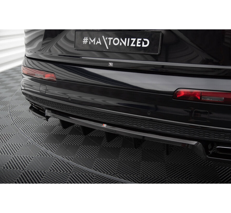 Maxton Design Central Rear Splitter (with vertical bars) Audi SQ7 Mk2