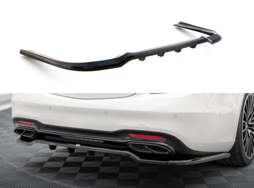 Maxton Design Maxton Design Central Rear Splitter (with vertical bars) Mercedes-Benz S AMG-Line W222 Facelift