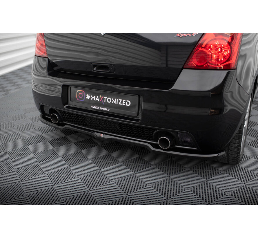 Maxton Design Central Rear Splitter (with vertical bars) Suzuki Swift Sport Mk4