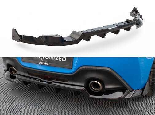 Maxton Design Maxton Design Central Rear Splitter (with vertical bars) V.1 + Flaps Toyota GR86 Mk1