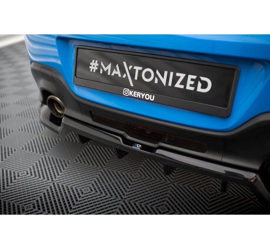 Maxton Design Central Rear Splitter (with vertical bars) V.1 + Flaps Toyota GR86 Mk1