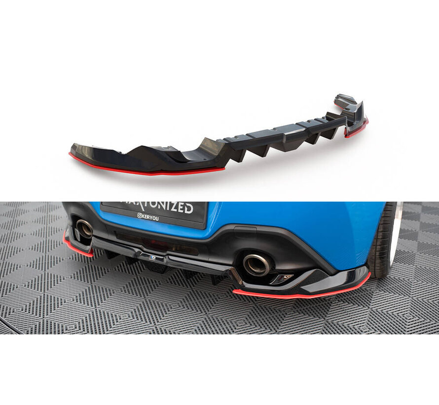Maxton Design Central Rear Splitter (with vertical bars) V.2 Toyota GR86 Mk1
