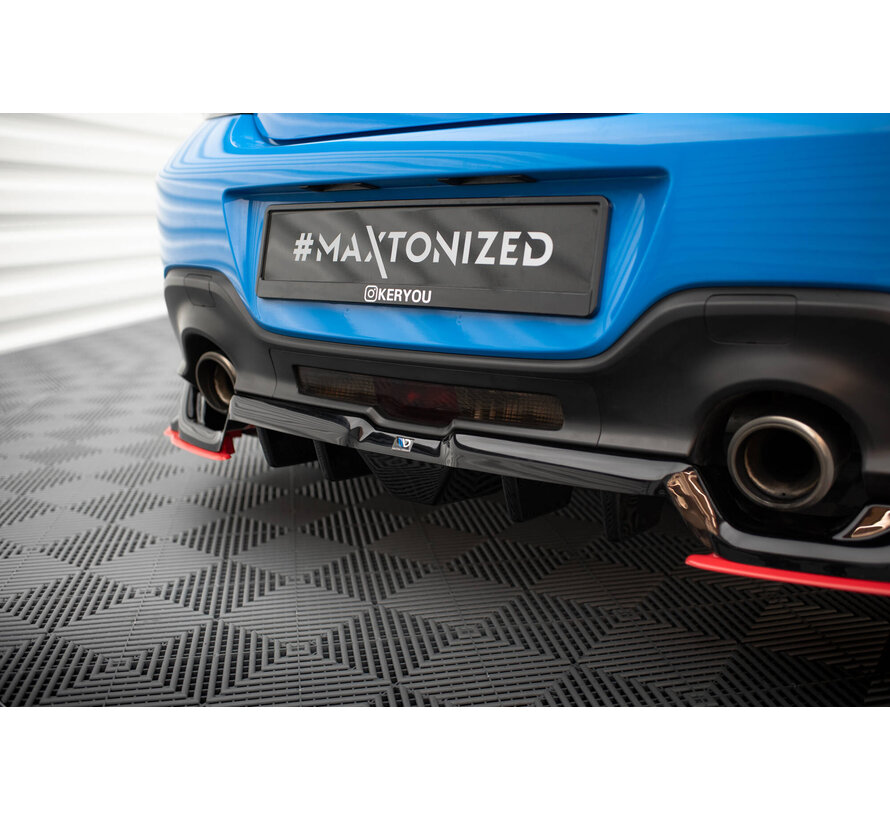 Maxton Design Central Rear Splitter (with vertical bars) V.2 Toyota GR86 Mk1