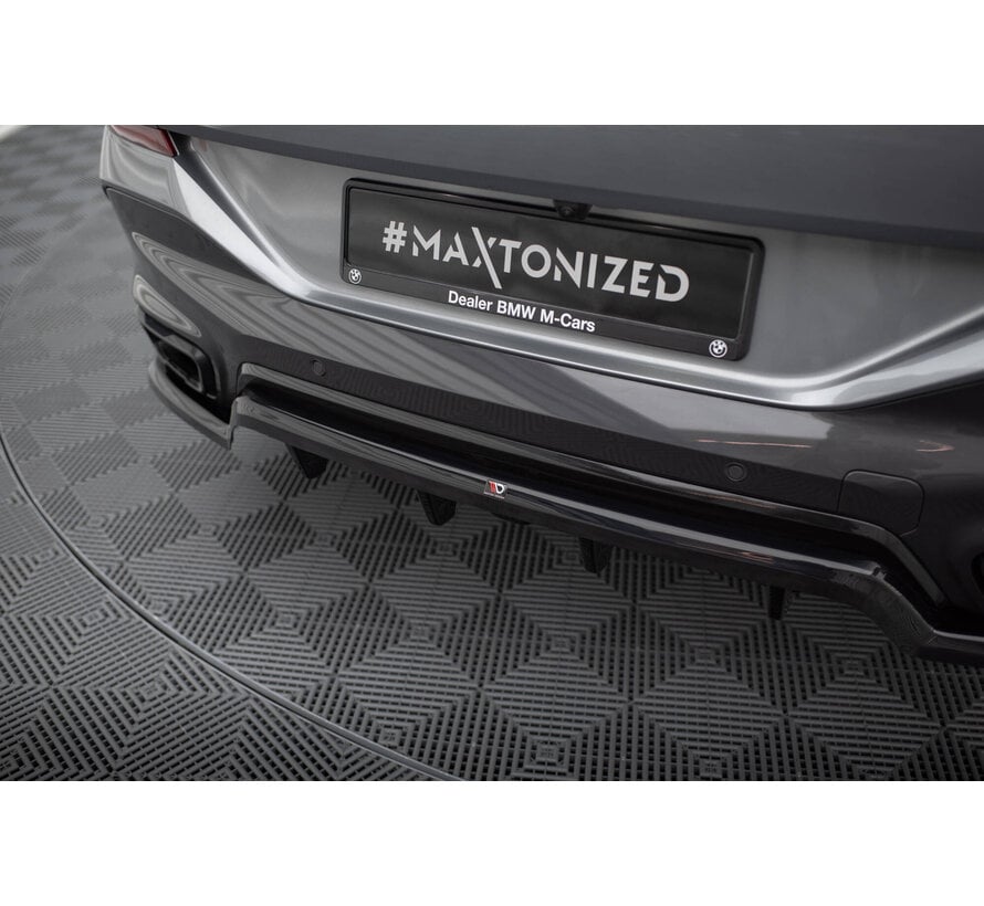 Maxton Design Central Rear Splitter (with vertical bars) V.1 BMW X6 M-Pack G06 Facelift