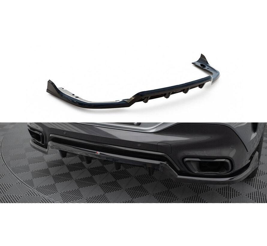 Maxton Design Central Rear Splitter (with vertical bars) V.2 BMW X6 M-Pack G06 Facelift
