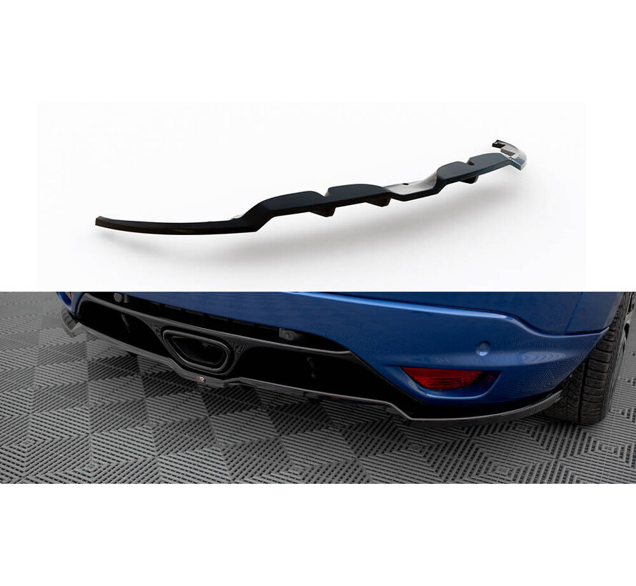 Maxton Design Central Rear Splitter (with vertical bars) Renault Megane RS Mk3