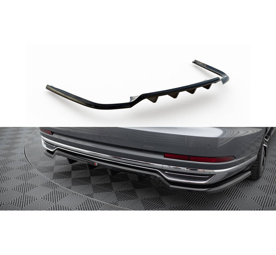 Maxton Design Central Rear Splitter (with vertical bars) Audi A8 D5