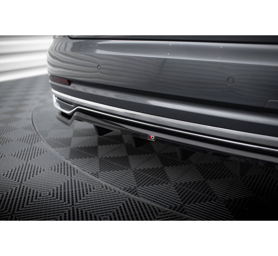 Maxton Design Central Rear Splitter (with vertical bars) Audi A8 D5