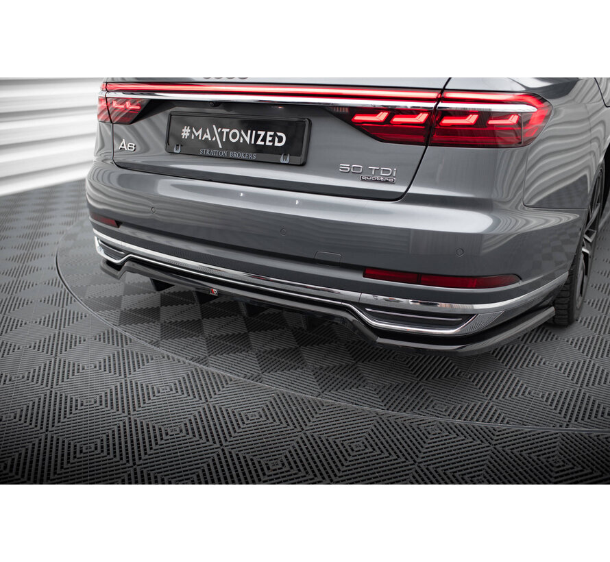 Maxton Design Central Rear Splitter (with vertical bars) Audi A8 D5