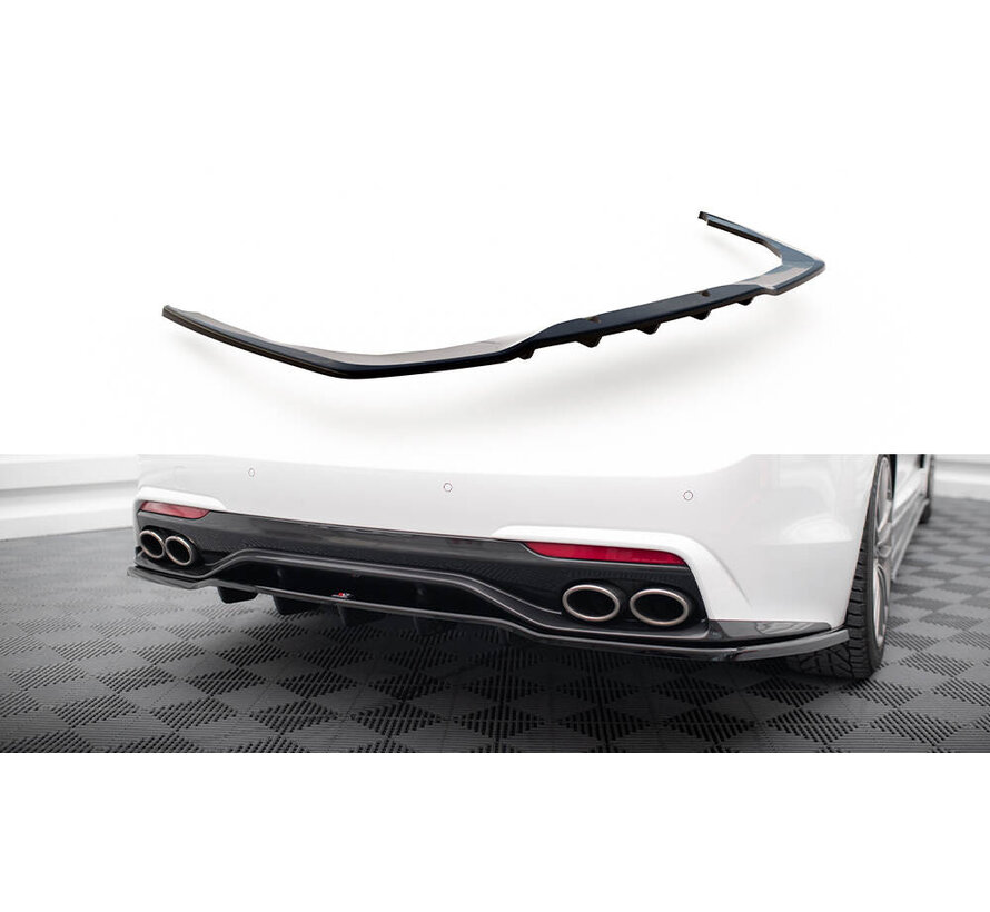 Maxton Design Central Rear Splitter (with vertical bars) Kia Stinger GT-Line Mk1