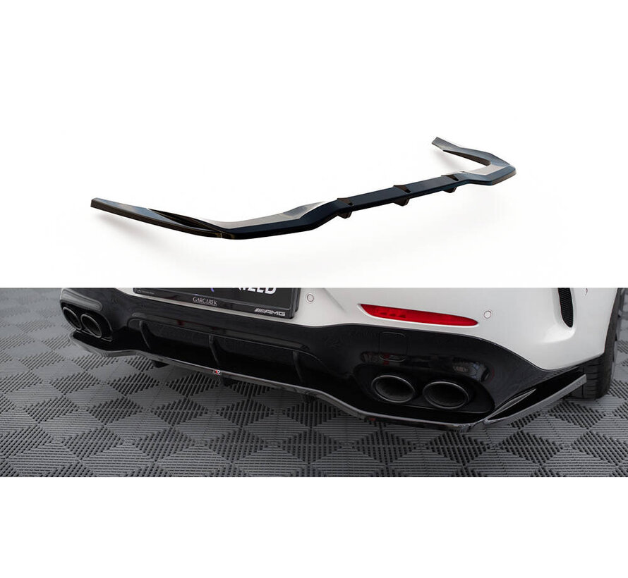 Maxton Design Central Rear Splitter (with vertical bars) Mercedes-AMG GT 43 4 Door Coupe V8 Styling Package