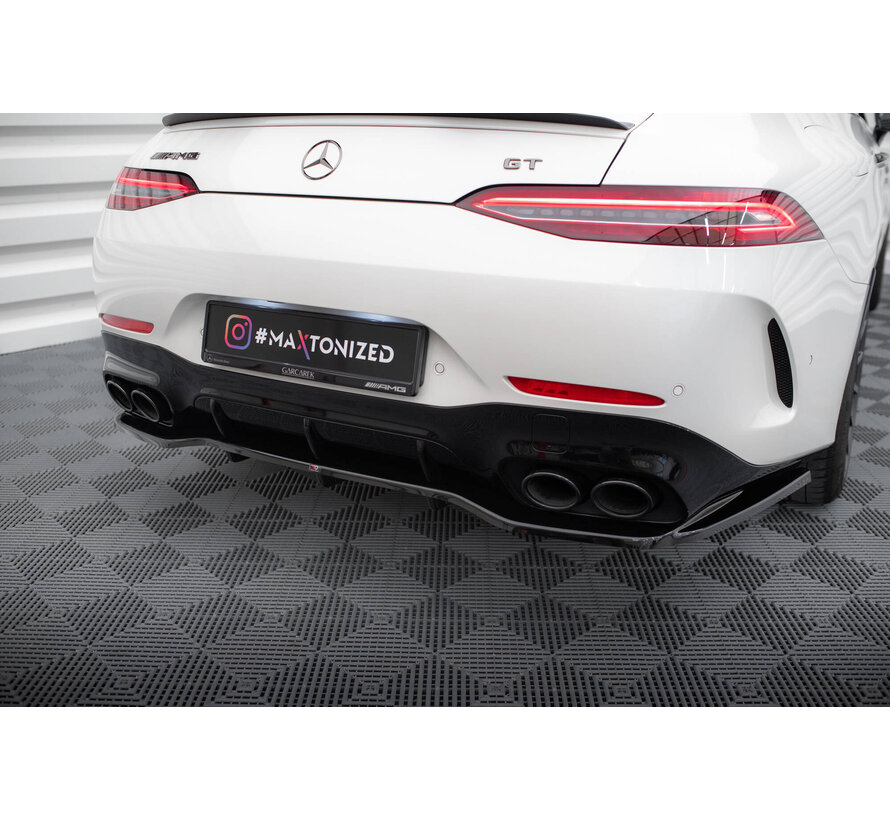 Maxton Design Central Rear Splitter (with vertical bars) Mercedes-AMG GT 43 4 Door Coupe V8 Styling Package